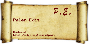 Palen Edit névjegykártya
